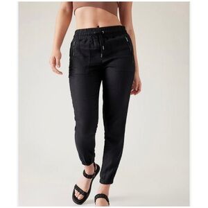 Athleta Black Cabo Linen Jogger Women’s Size 12P